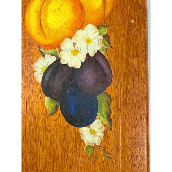 Wooden Wall Art Hand Painted Fruit on Board Kitchen Home Decor Decorative Accent - Picture 5 of 13